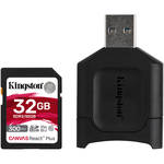 Kingston 32GB Canvas React Plus UHS-II SDHC Memory Card with UHS-II SD Card Reader