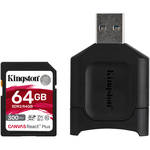 Kingston 64GB Canvas React Plus UHS-II SDXC Memory Card with UHS-II SD Card Reader