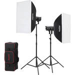 Godox LED SL150II Daylight 2-Light Kit with Stands and Softboxes