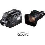 Blackmagic Design URSA with ENG Telephoto Lens and Rear Zoom/Focus Control Kit