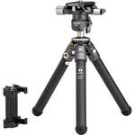 TablePod Kit Carbon Fiber Tripod and Ball Head with Quick Release Plate and Smartphone Adapter