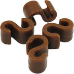 Point Source Audio S-Clip for Dual Headset Style Microphone (4-Pack, Brown)