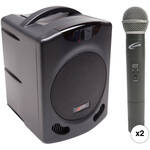 Califone PA419 Portable Bluetooth PA System with Two Wireless Microphones