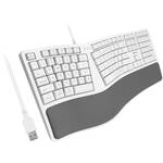 Macally Ergonomic Keyboard with Palm Rest for Mac (White)