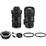 Two Lens Kit Sigma 16mm f/1.4 DC DN Contemporary Lens for Sony E & Sigma  30mm F1.4 Contemporary DC DN Lens for Sony E - Expo Essential Accessories  Bundle (13PCS) 
