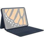 Logitech Rugged Combo 3 Touch Keyboard with Trackpad for iPad (7th/8th/9th Generation, Blue)