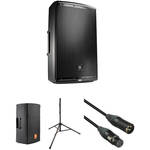 JBL EON615 Powered Speaker Kit with Cover, Stand, and Cable