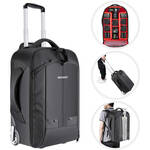 Neewer 2-in-1 Convertible Wheeled Camera Backpack/Luggage Trolley Case (Black/Red)