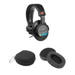 Sony MDR-7506 Headphones With Deep Earpads and Carrying Case Kit