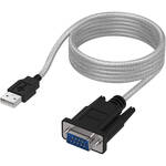 Sabrent USB 2.0 Type-A Male to RS-232 DB9 Serial 9-Pin Male Adapter Cable (Prolific PL2303, 6')