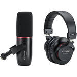 New Release: Vocaster Broadcast Kit Dynamic Cardioid XLR Podcasting Microphone with Headphones