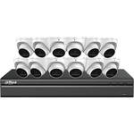 Dahua Technology N468L124A 16-Channel 4K UHD NVR with 4TB HDD & 12 8MP Night Vision Turret Cameras
