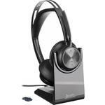 Poly Voyager Focus 2 UC Stereo Noise-Canceling On-Ear Headset (Standard, USB Type-A, Charging Stand)