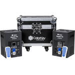 ColorKey Dazzler FX Cold Spark Machine Bundle with Road Case (2-Pack, Black)