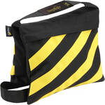 New Design: Filled Saddle Sandbag (Caution Striped)