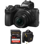 Nikon Z50 Mirrorless Digital Camera with 16-50mm Lens (1633) + Camera Bag +  46mm UV Filter + SanDisk 64GB Extreme PRO Memory Card + Hand Strap +