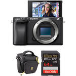 Buy Sony Alpha ILCE-6400 24.2MP Mirrorless Digital SLR Camera Body (APS-C  Sensor, Real-Time Eye Auto Focus, 4K Vlogging Camera, Tiltable LCD) - Black  Online at Low Prices in India 