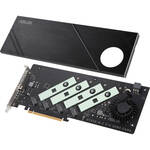 ASUS M.2拡張カード HYPER M.2 X16 GEN 4 CARD ASUS HYPER M.2 X16 GEN 4 CARD PCI Express Adapter, 256 Gbps