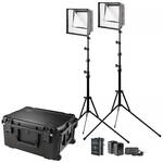 New Arrival: Flex Cine Bi-Color LED 2-Light Travel Kit with 14.8V Mini V-Mount Batteries (1 x 1')