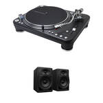 Audio-Technica Consumer AT-LP1240-USB XP Professional DJ Direct-Drive Turntable Kit with Active Studio Monitors