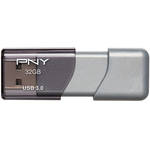 PNY 32GB Turbo Attaché 3 USB 3.0 Flash Drive (2-Pack, Gray)