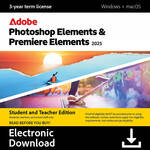 Adobe Photoshop & Premiere Elements 2025 (3-Year License, Student & Teacher Edition, Download)