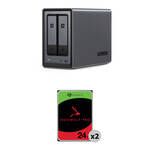 UGREEN 48TB NASync DXP2800 2-Bay NAS Enclosure Kit (2 x 24TB)