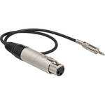 Hosa Technology Low to High Impedance Matching Transformer with XLR Female to Stereo 3.5mm TRS Male Connector