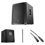 Electro-Voice ELX200-18SP Powered Subwoofer Kit with Cover, Pole, and Cable