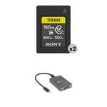 Sony 160GB CFexpress Type A TOUGH Memory Card (2-Pack) with