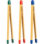 Samigon Bamboo Print Tongs (Set of 3) with Rubber Tips