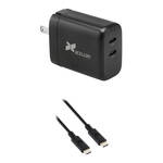 Xcellon PDG-265 65W GaN 2-Port USB-C Charger & Charging Cable Kit