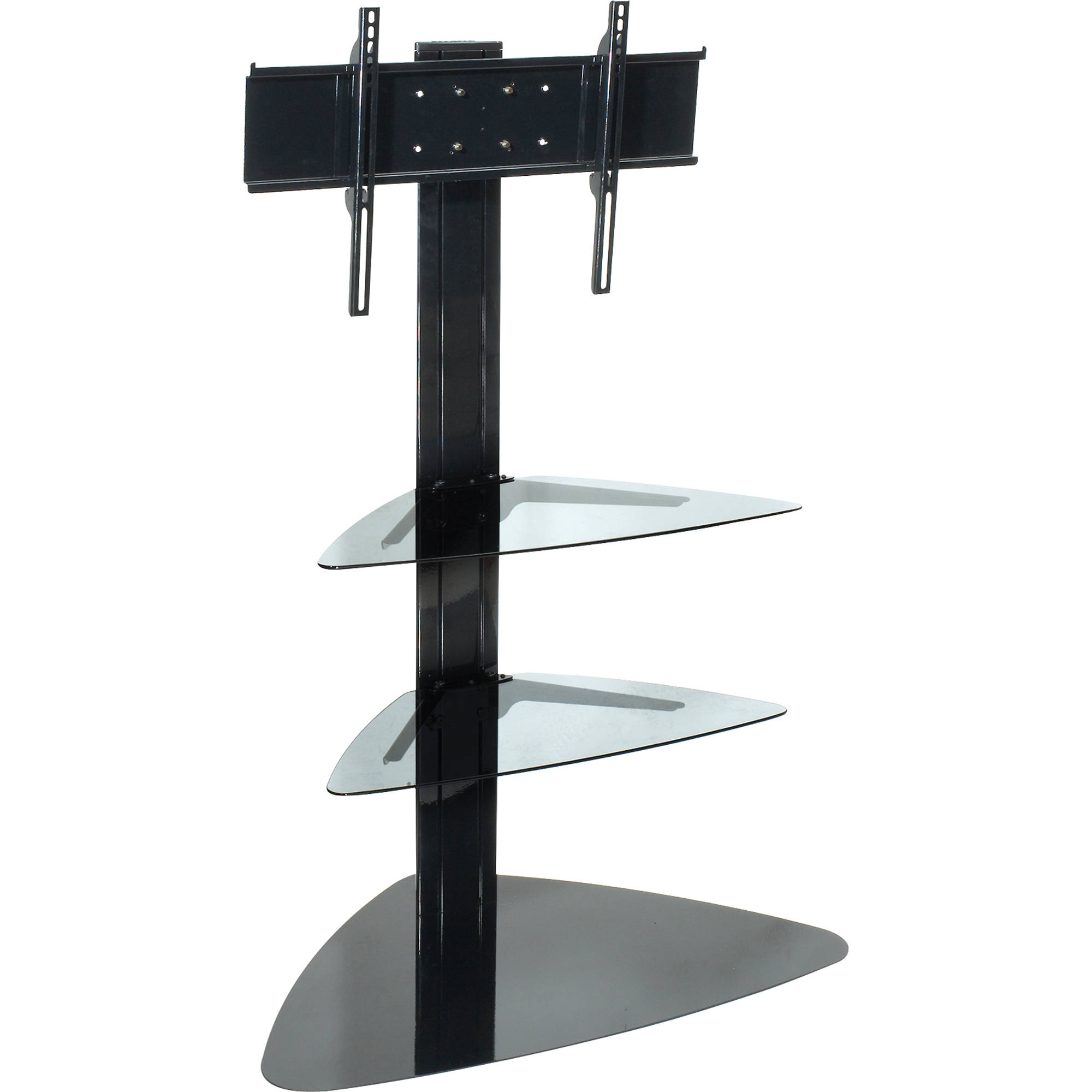 Rless Av Flat Panel Tv Stand For 32 50 Tvs Model Ss550 Ps Silver With Black Base