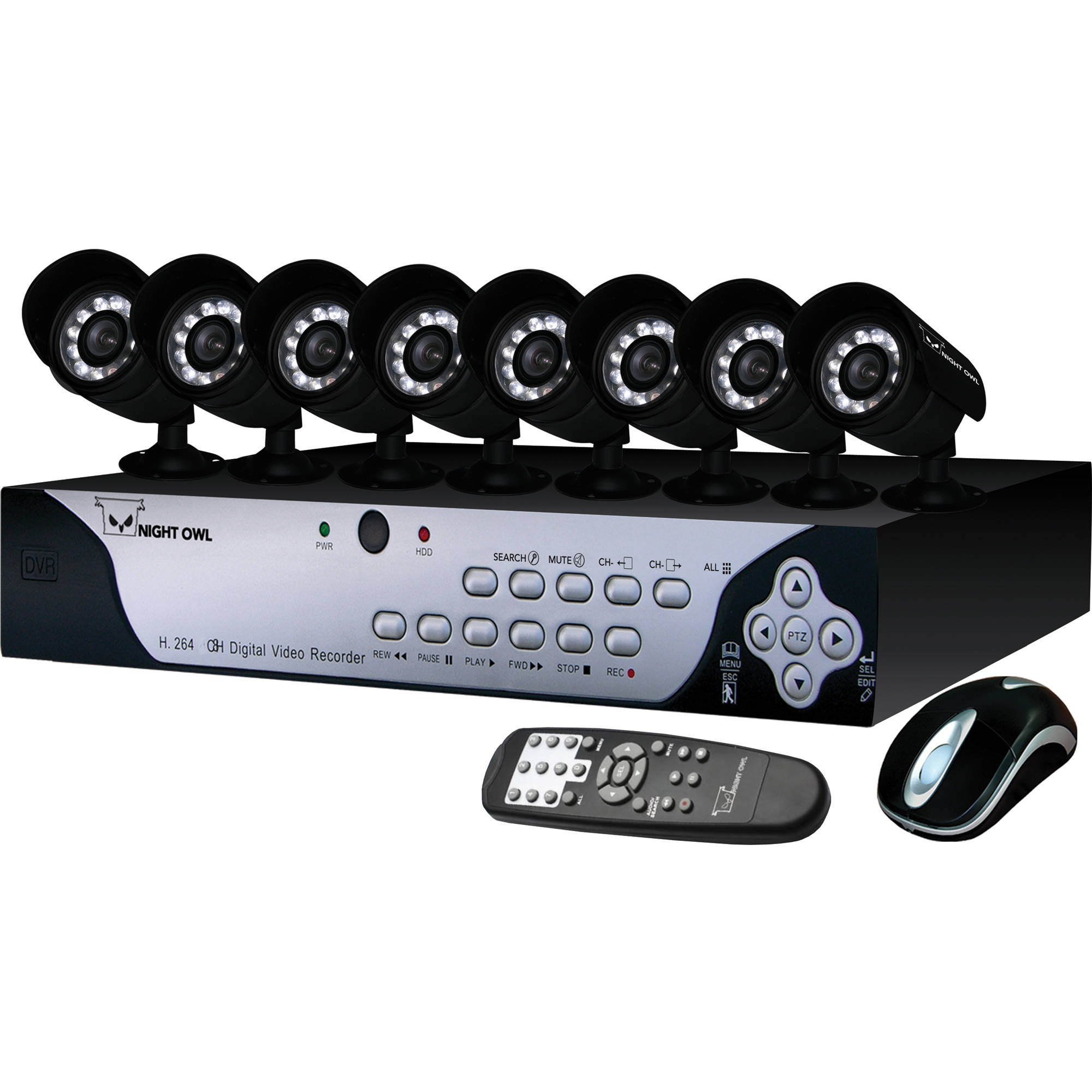 Night Owl 8 Channel H 264 Video Security Kit W 8 Night Fs 8500