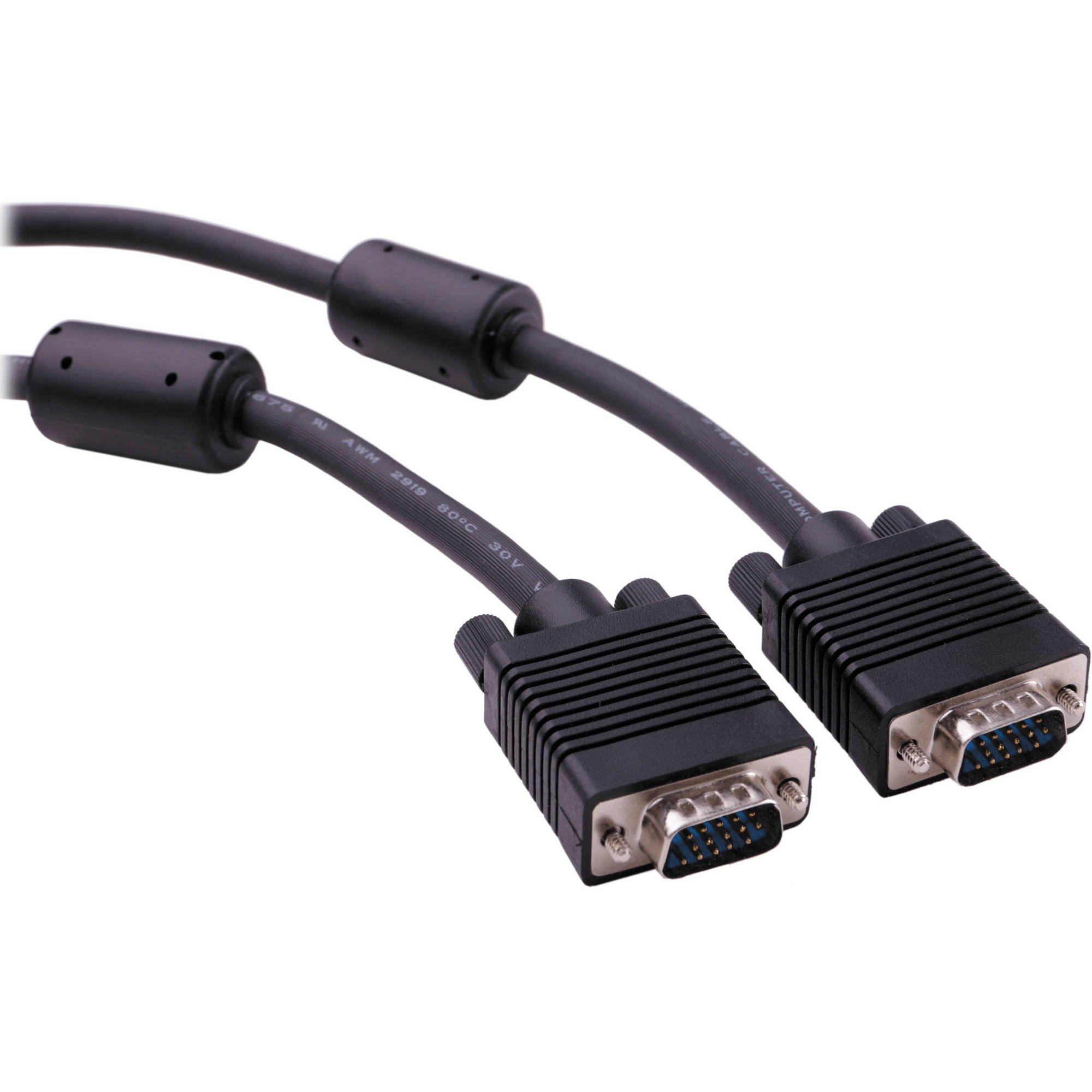10m, black VGA male to VGA male cable for TV computer monitor 