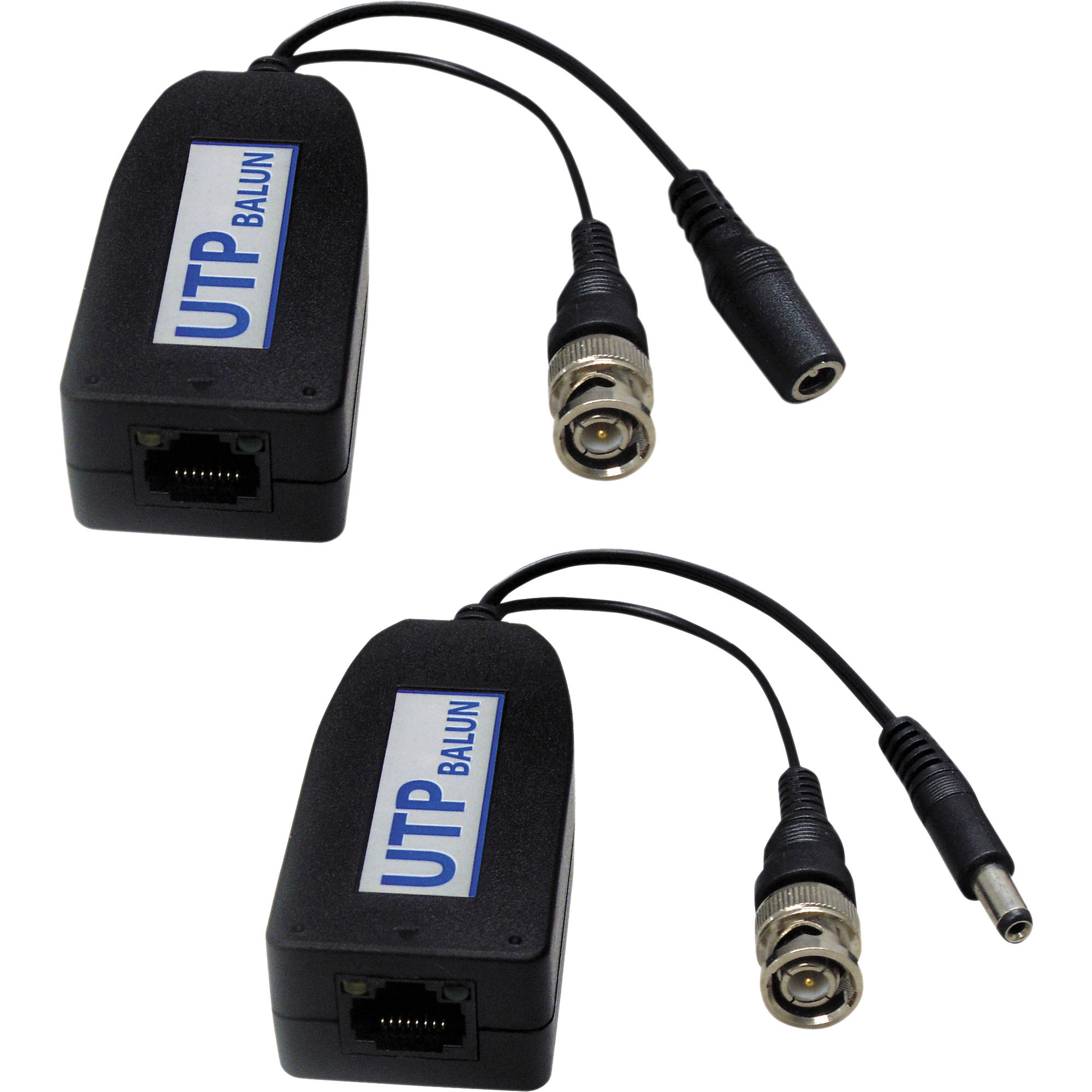 Power Balun Passive Connector Adaptor for CCTV Camera UHPPOTE 1 Pair Coax BNC Video 