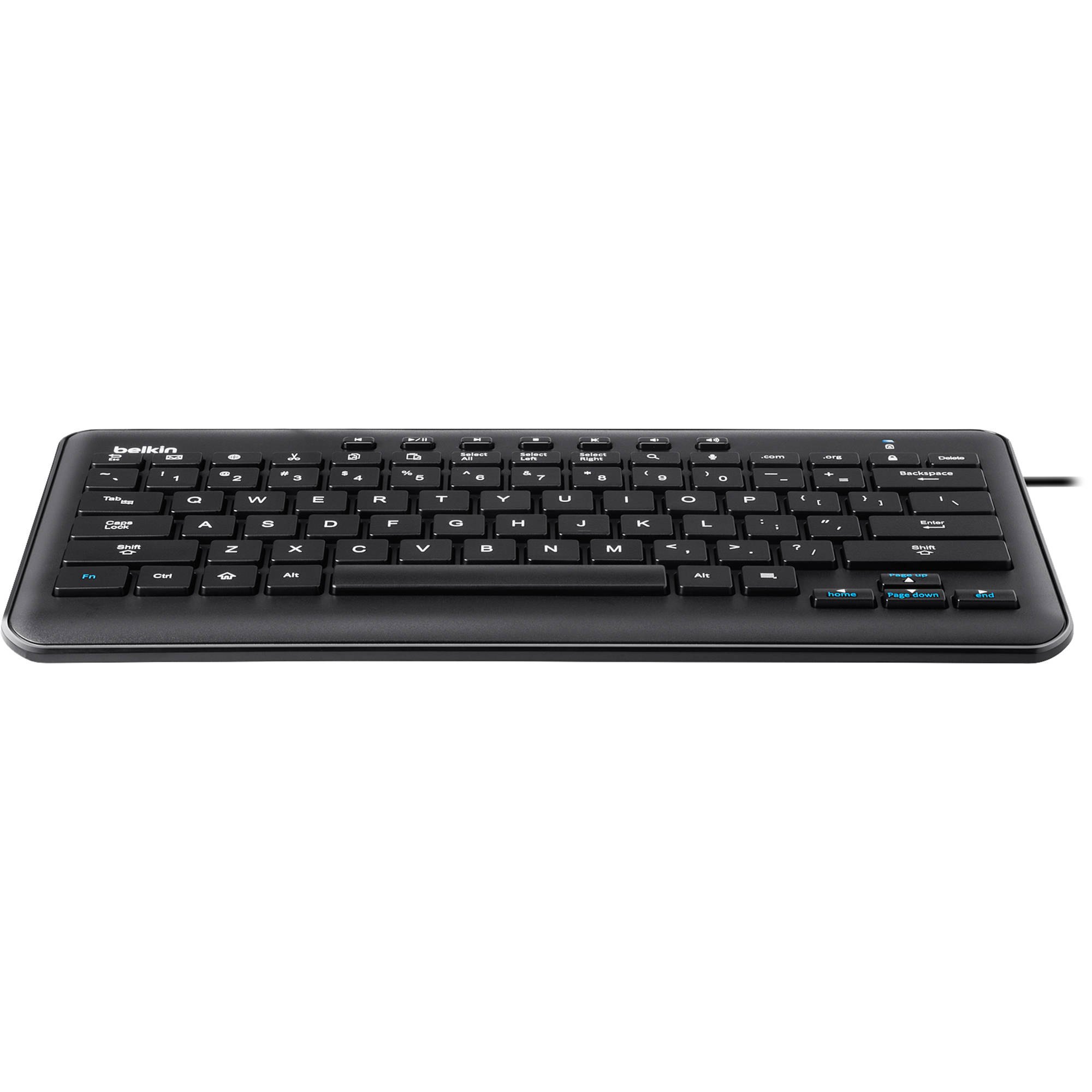 Belkin Secure Wired Keyboard For Samsung Tablets With 5 Pin Microusb Connector Black