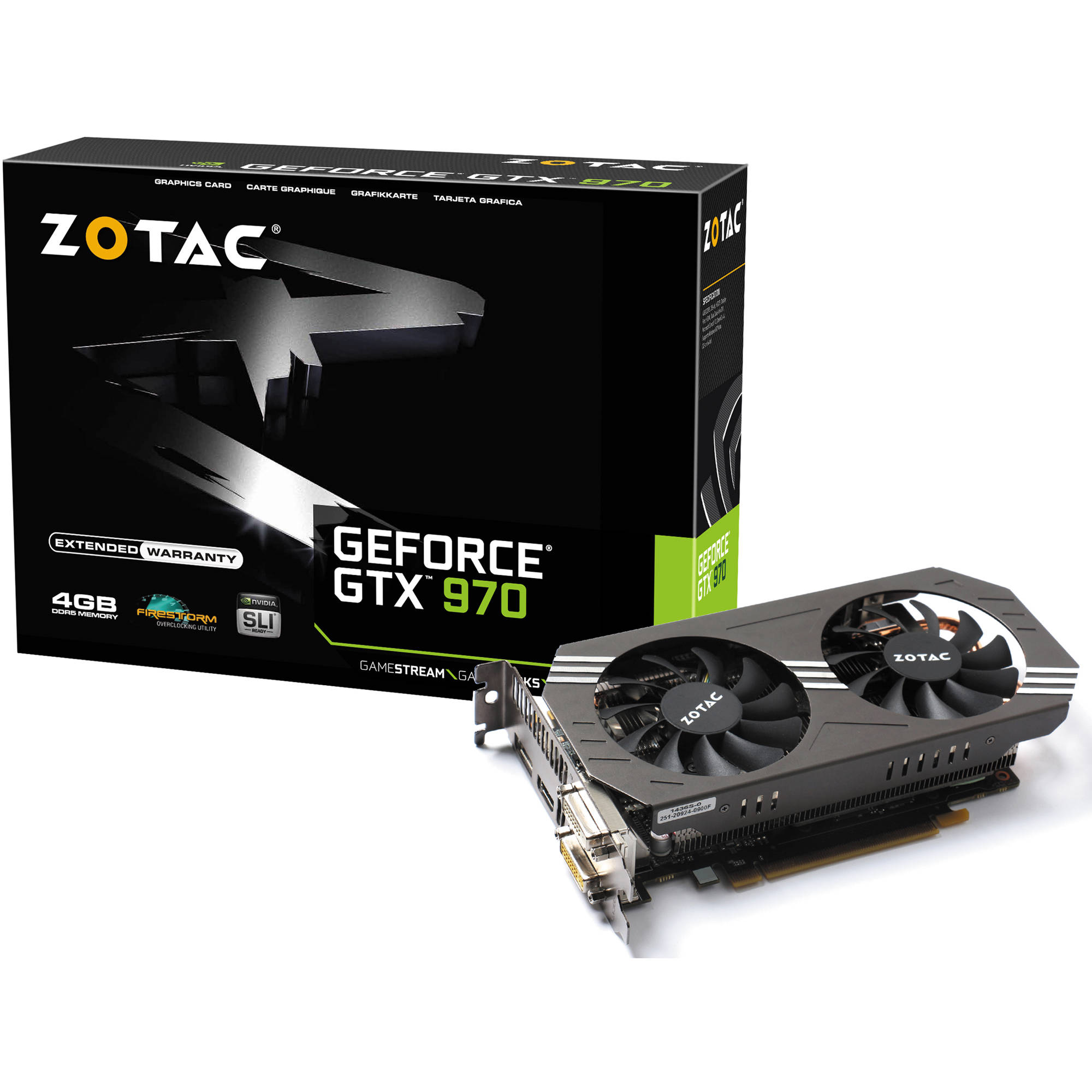 Zotac Nvidia Geforce Gtx 970 Graphics Card Zt 10p B H