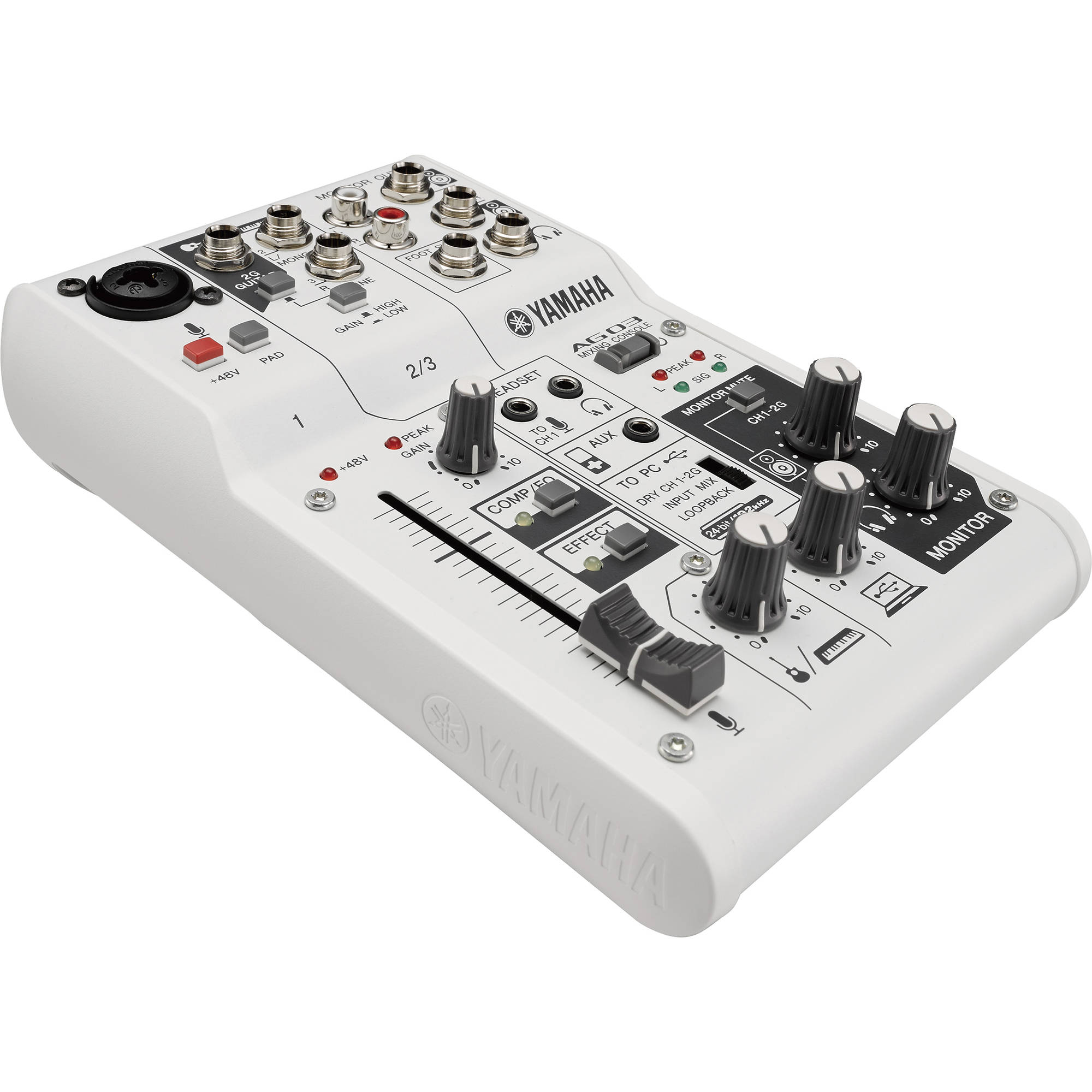 Yamaha Ag03 3 Channel Mixer Usb Audio Interface Ag03 B H