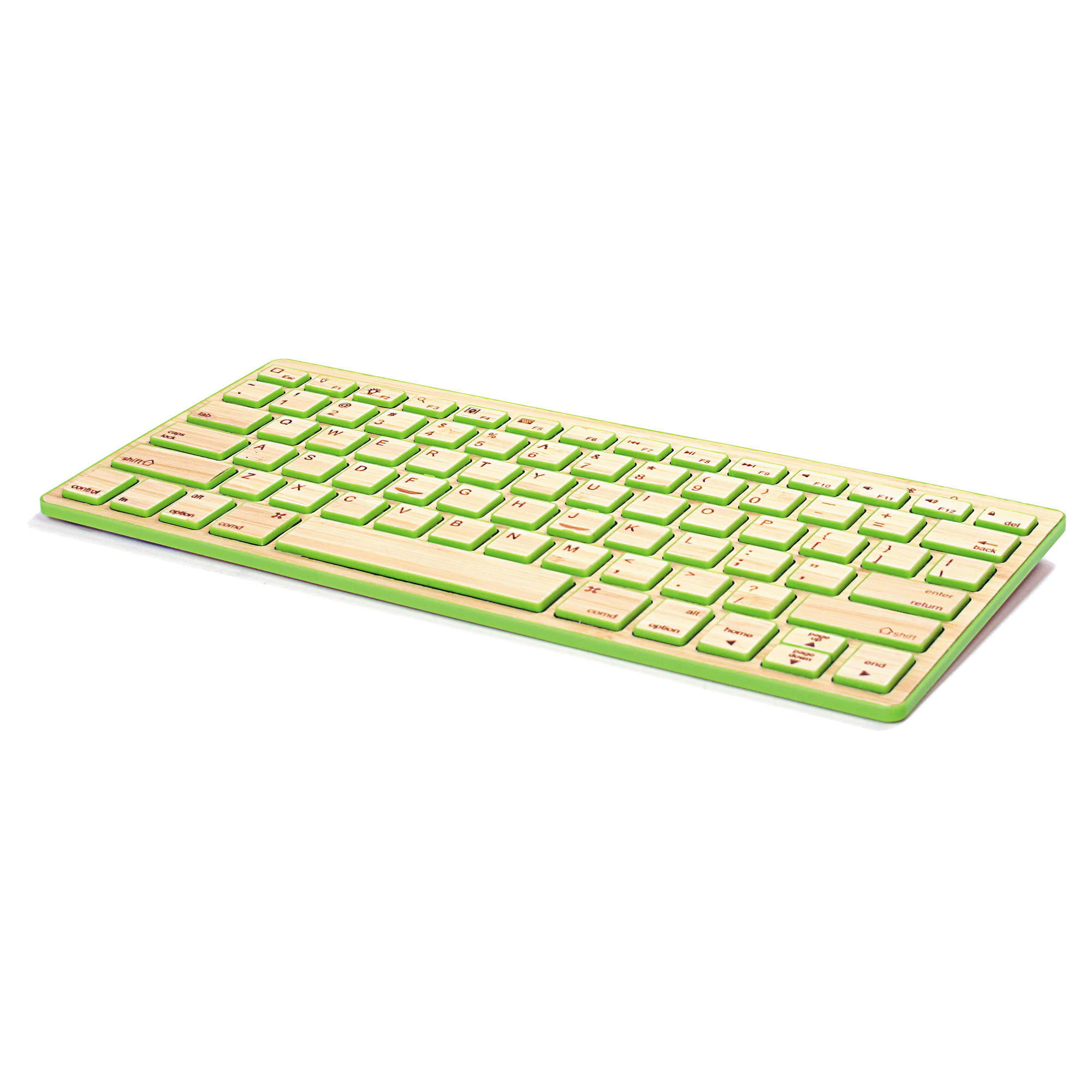 Impecca Bamboo Bluetooth Compact Wireless Keyboard Kbb78btg B H