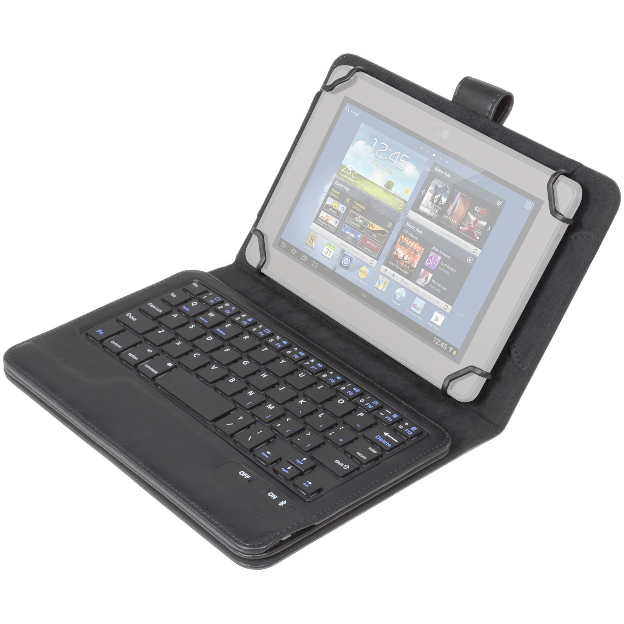 Digital Treasures Props Universal Bluetooth Keyboard Case For 7 Amp 8 Tablets