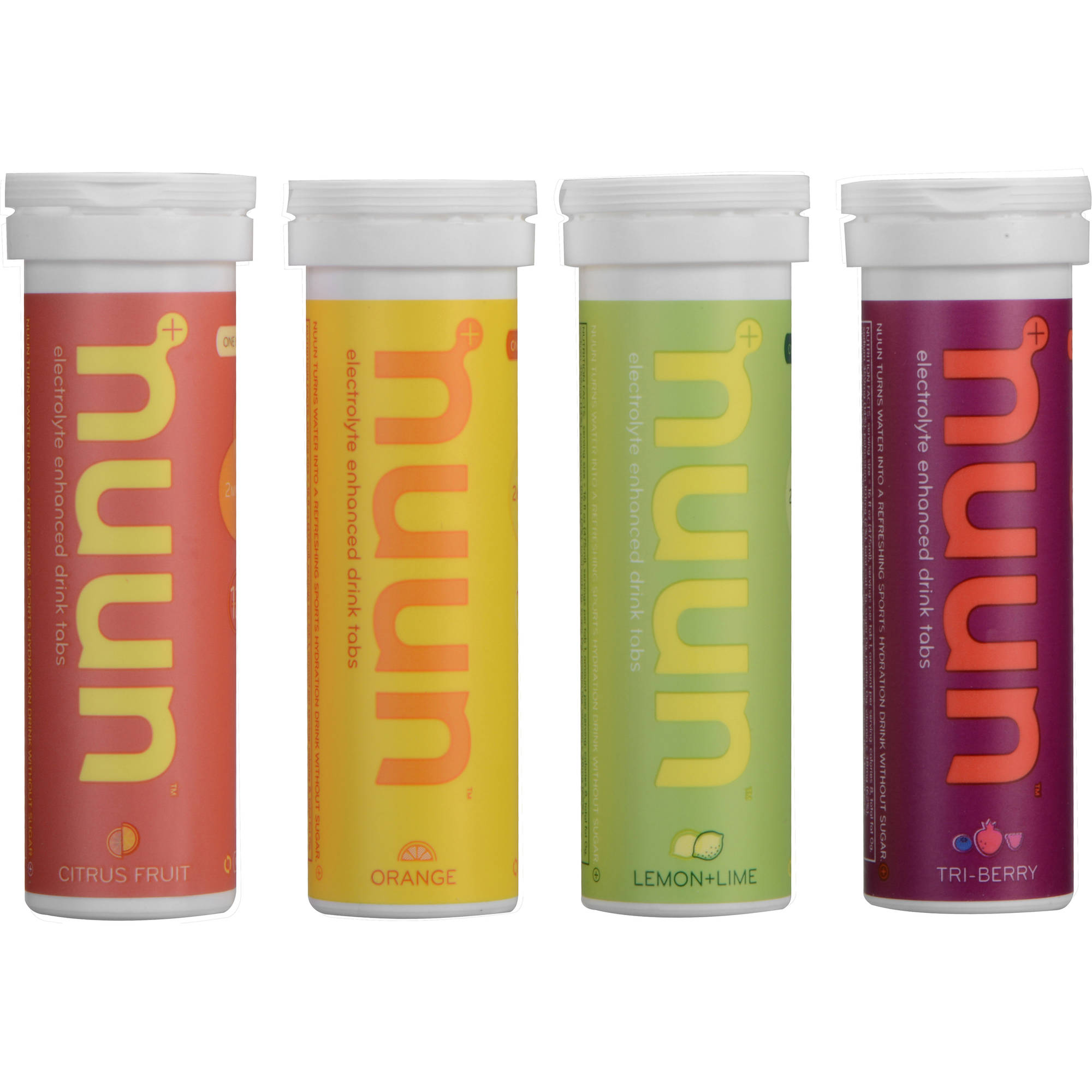 Nuun Active Hydration Tablets 4 Pack Citrus Lemon Lime Orange Tri Berry