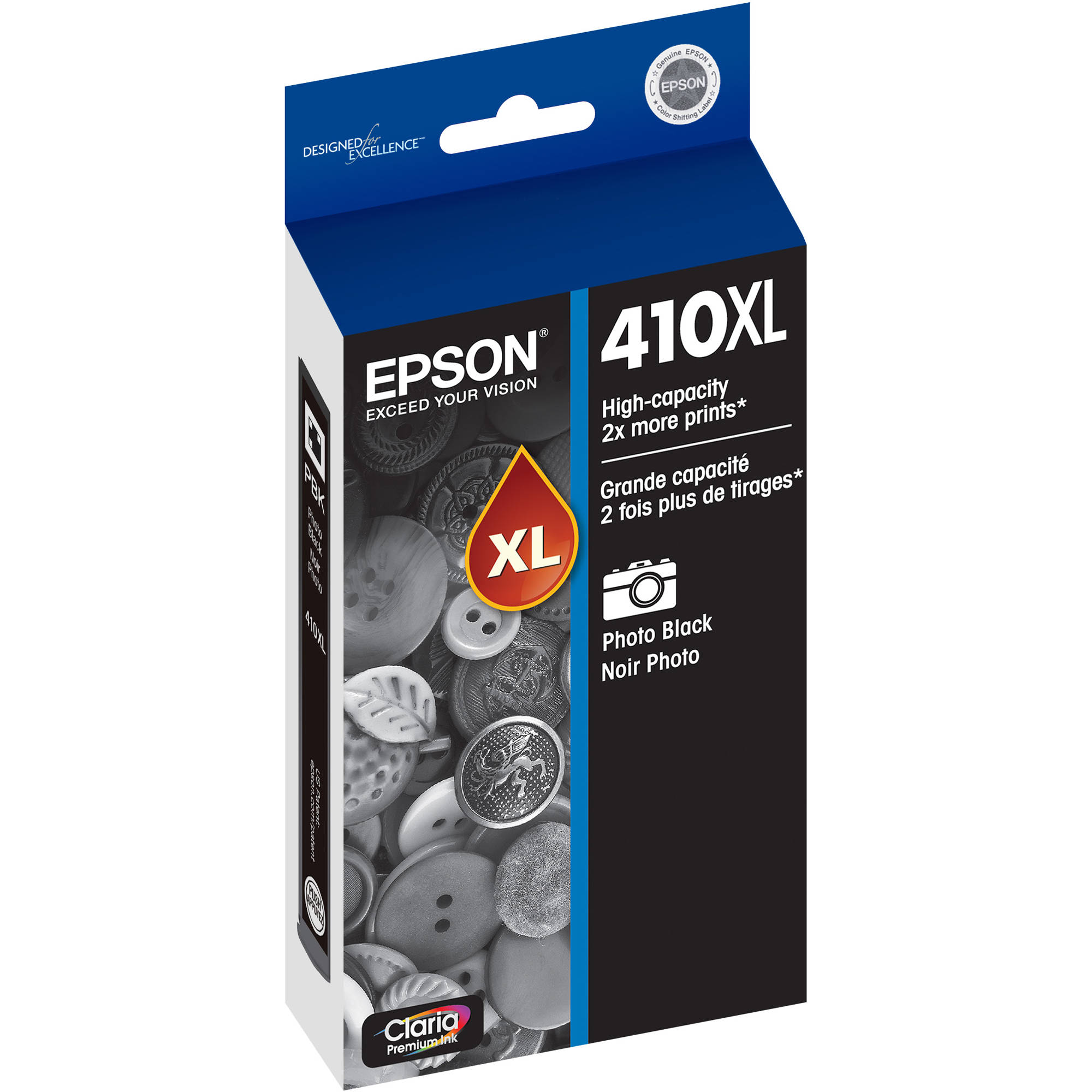 Photo 1 of Epson T410XL Black High Yield Ink Cartridge (T410XL020-S)