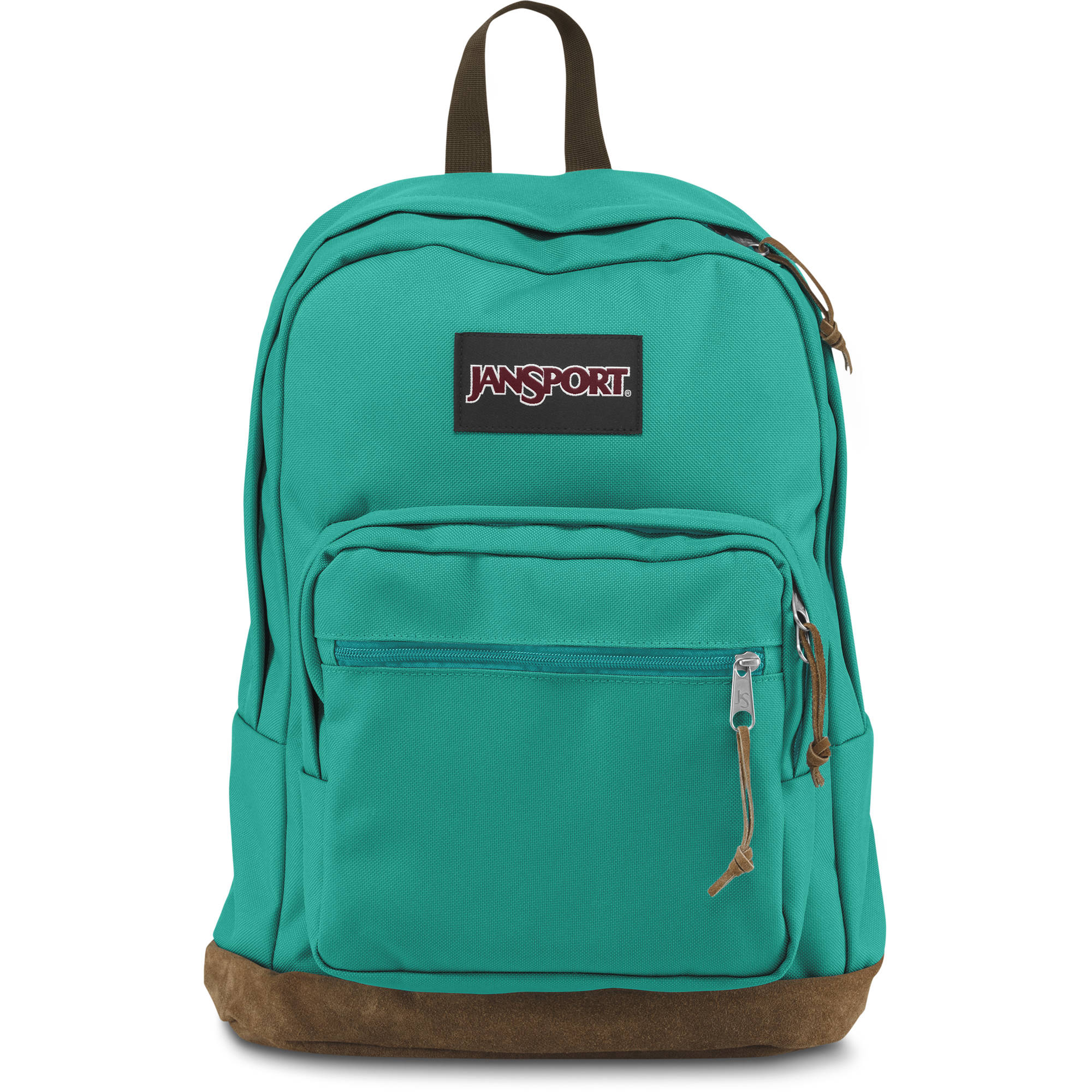green jansport backpack leather bottom
