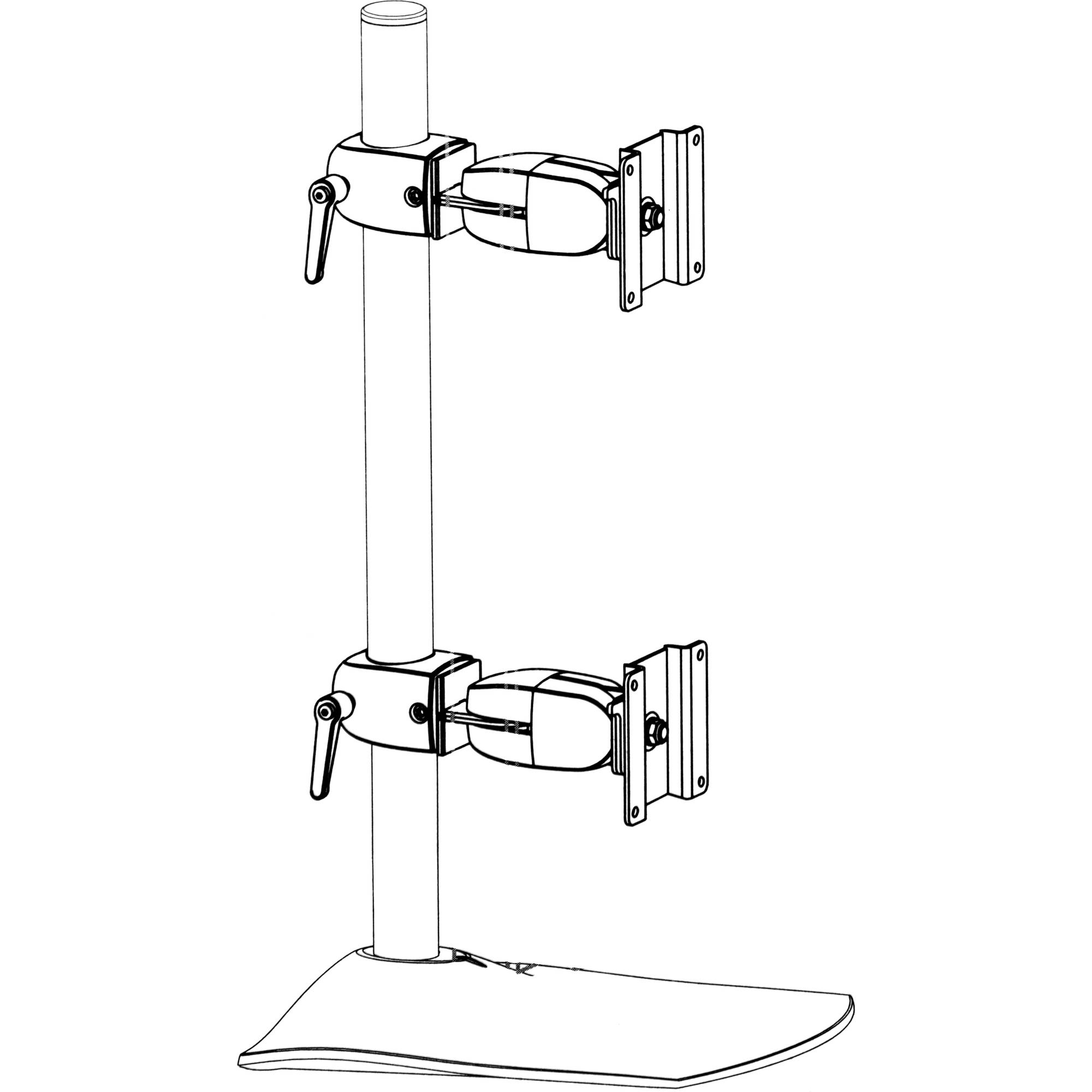 Ergotron Ds100 Triple Monitor Horizontal Desk Stand 33 323 200