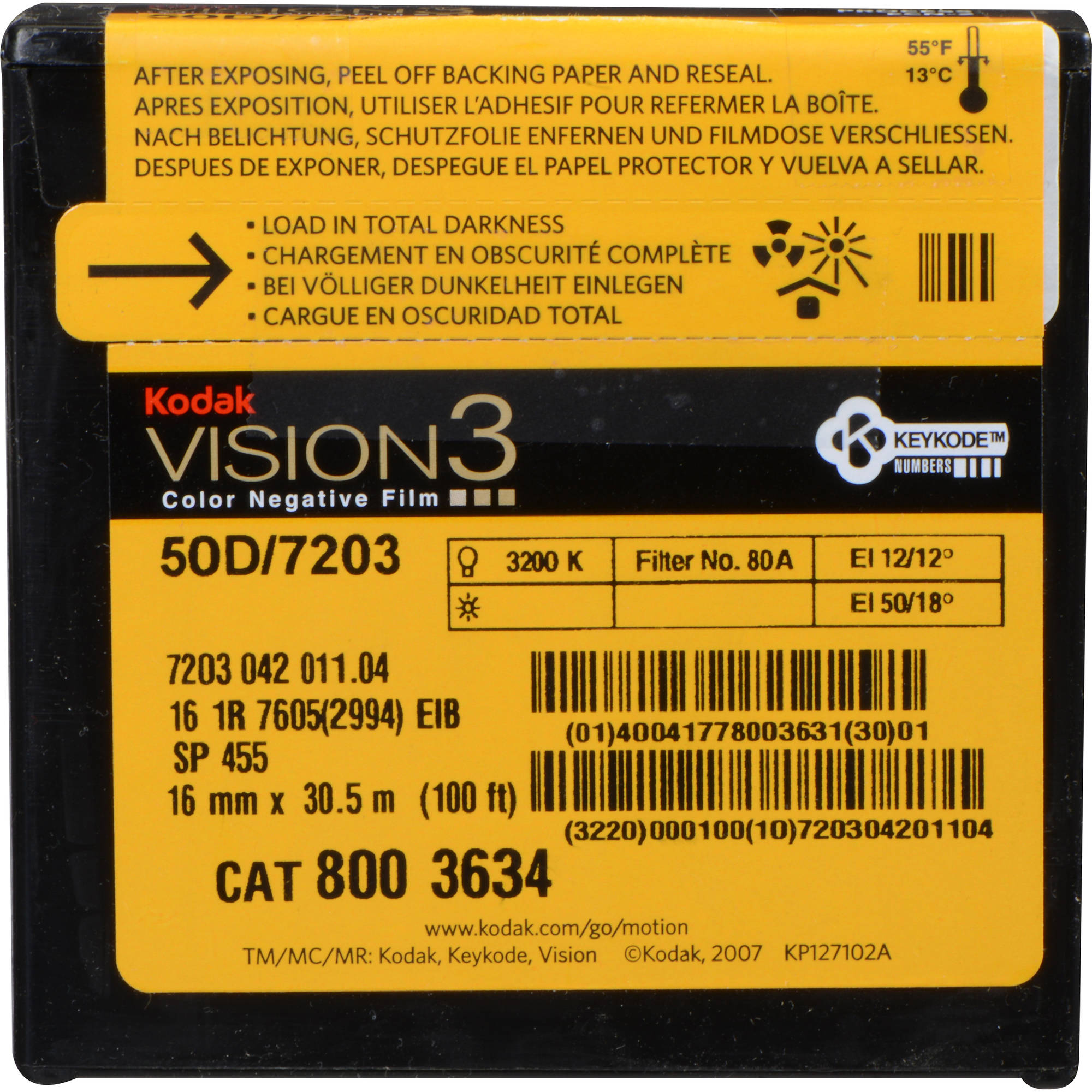 SP464 Cartridge 50 Roll Super 8 Kodak VISION3 50D//7203 Color Negative Film