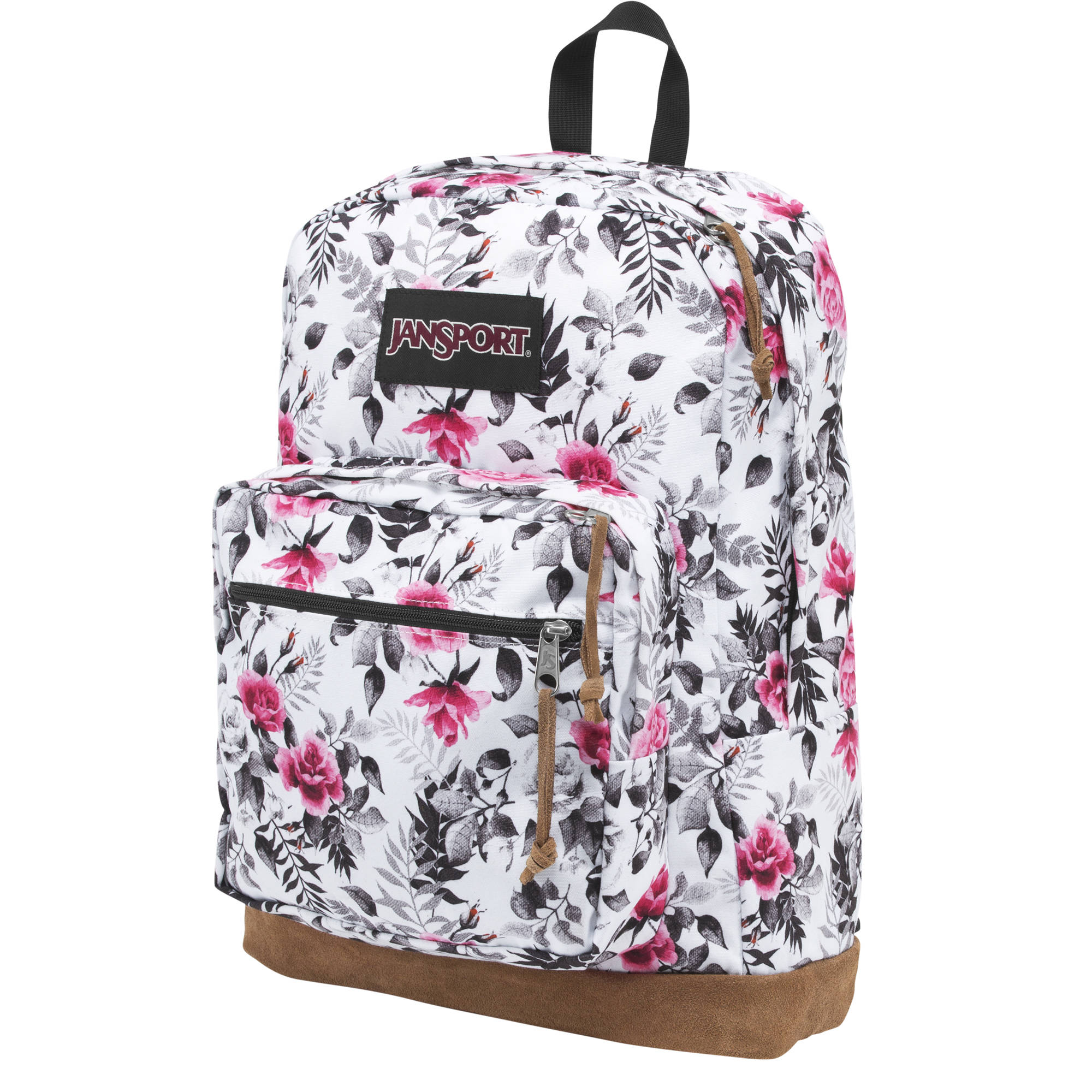 jansport black floral backpack