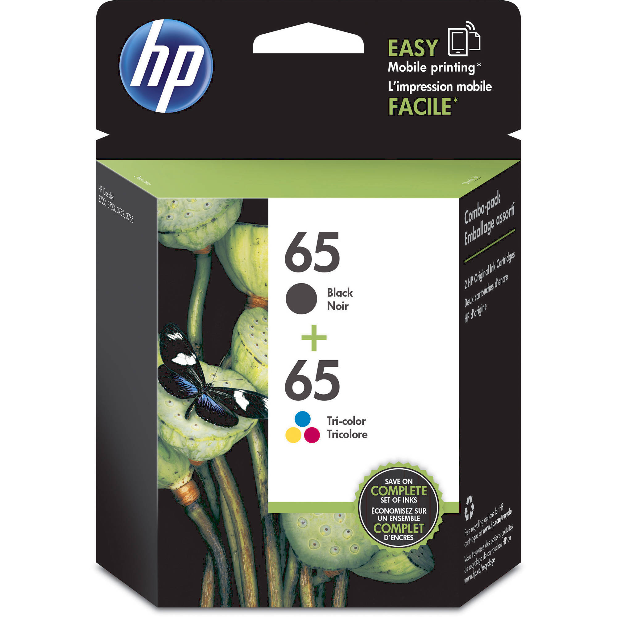 hp printer cartridge 65 black