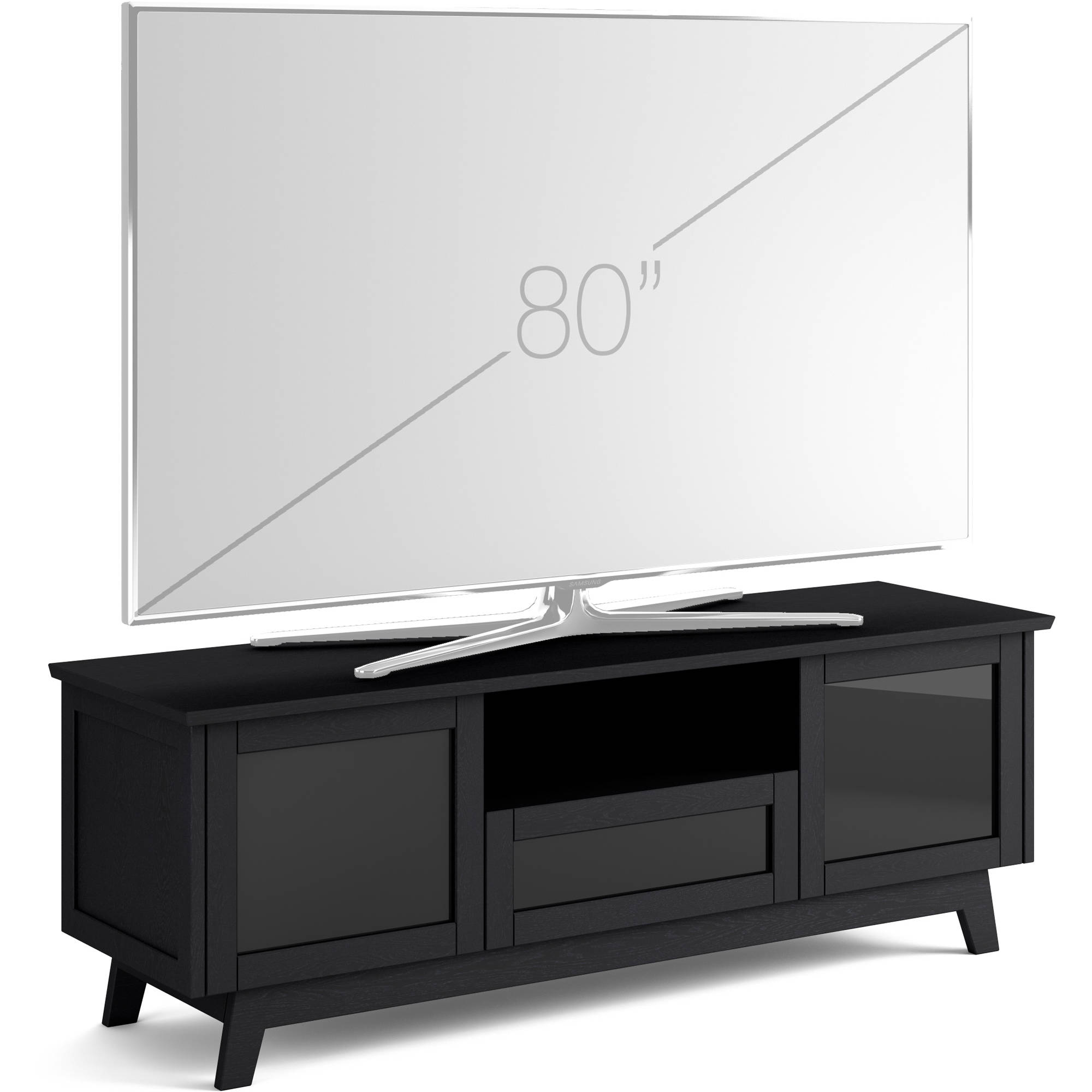 Salamander Designs Audio Cabinet In Black Oak With Smoked Glass Doors 72 X 25 21 - Smoke Glass Cabinet Doors Salamander Designs Audio Cabinet In Black Oak With Smoked Glass Doors 72 X 25 21 - Smoke Glass Cabinet Doors