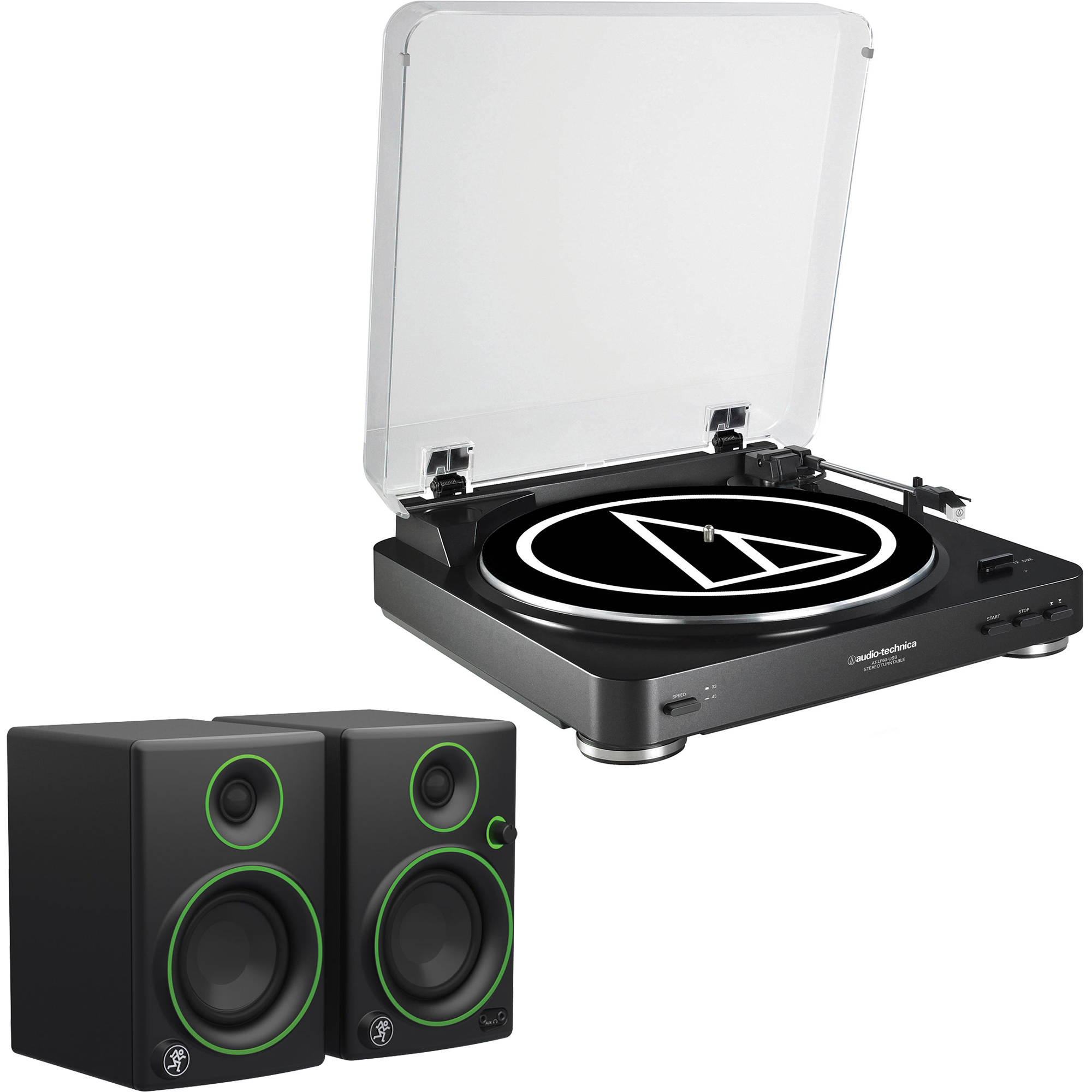 audio technica record player speakers